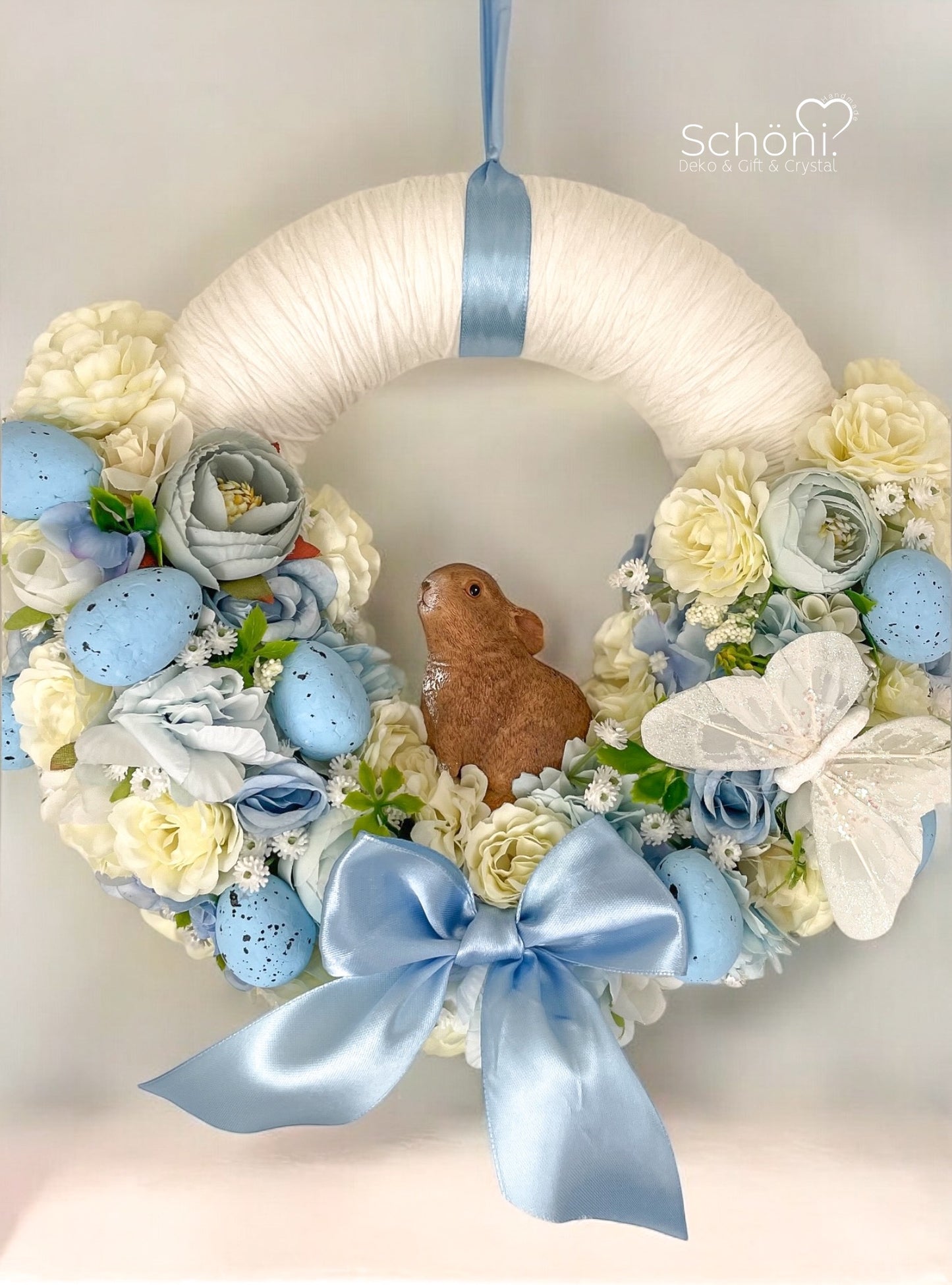 Ostern Türkranz mit Hase deko
