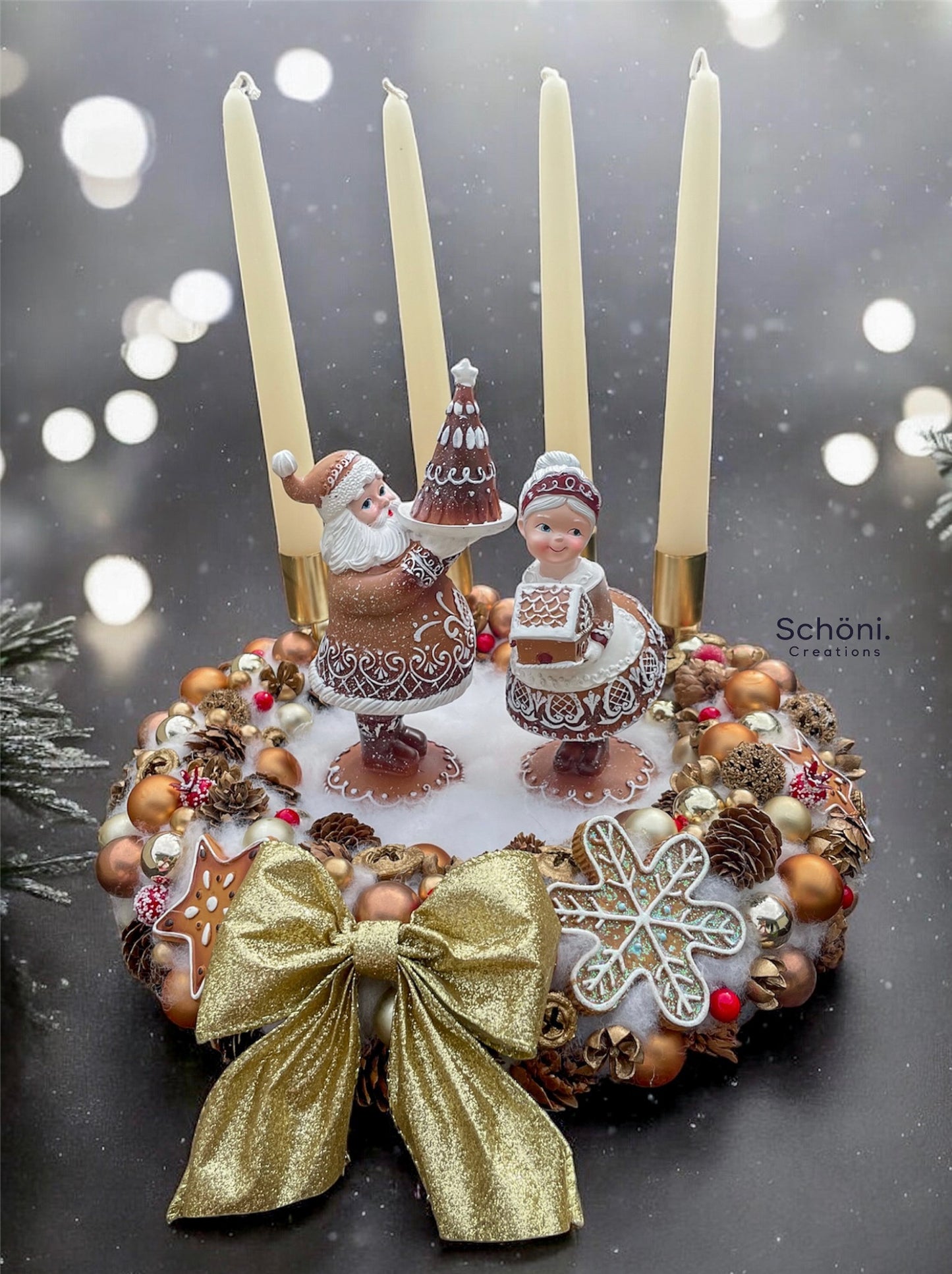 Lebkuchen-Traum-weihnachtlicher Adventskranz