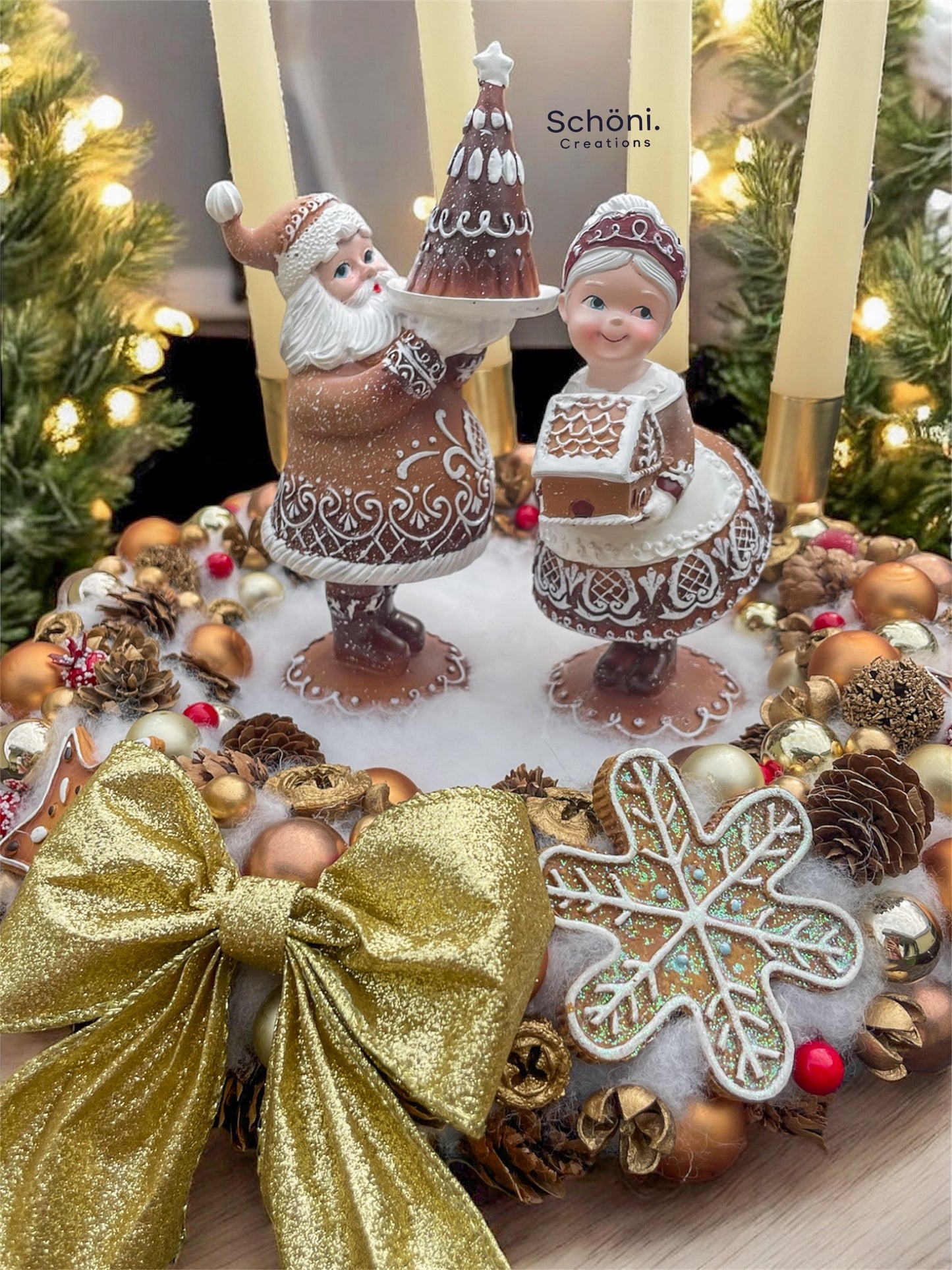 Lebkuchen-Traum-weihnachtlicher Adventskranz