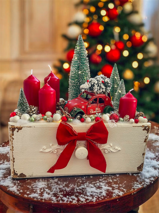 Vintage Schublade-Adventdekoration